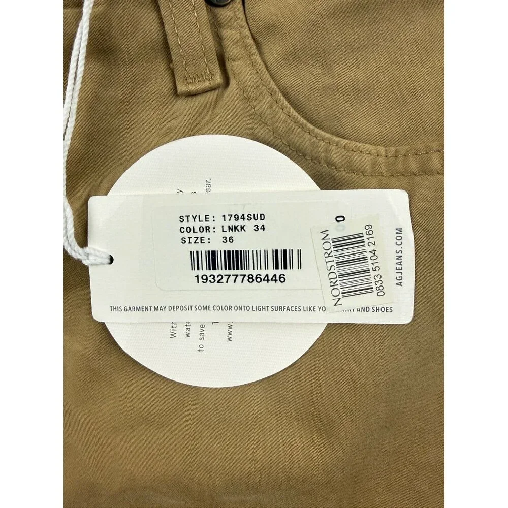 NWT AG Adriano Goldschmied Everett Men’s Slim Straight Pants Cotton 36x34 - Picture 7 of 13